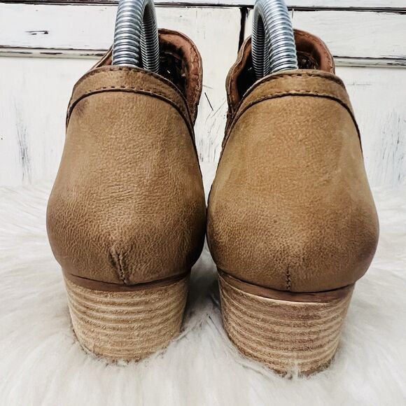 Walk With Me by Coldwater Creek Heartland Brown Woven Ankle Booties - Size 8.5M - Picture 5 of 8